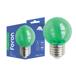 LED decorative lamp Feron LB-37 1W E27 green transparent