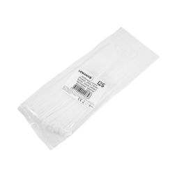 Cable tie locking white 2.5*200mm. (100pcs pack)