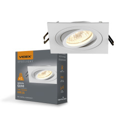 VIDEX lamp for lamp GU10 recessed Square White VL-SPF08S-W