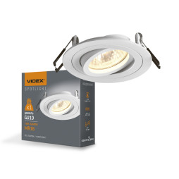 VIDEX lamp for lamp GU10 recessed Round White VL-SPF08R-W