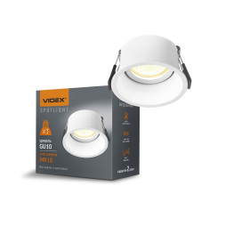 VIDEX lamp for lamp GU10 recessed Round White VL-SPF09R-W