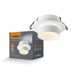 VIDEX lamp for lamp GU10 recessed Round White VL-SPF11R-W