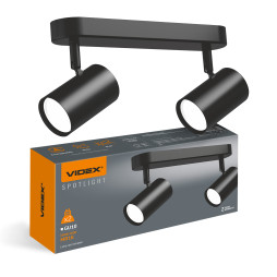 VIDEX lamp for 2xGU10 surface-mounted swivel lamp black VL-SPF05B-BPB