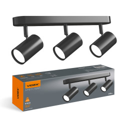 VIDEX lamp for 3xGU10 surface-mounted swivel lamp black VL-SPF05B-WFB