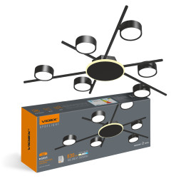 VIDEX lamp for 6xGX53 lamp surface with backlight black VL-SPF22B-BB