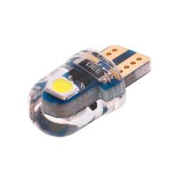 LED car lamp T10-3030-2smd silicone 1W white 12V LEDUA