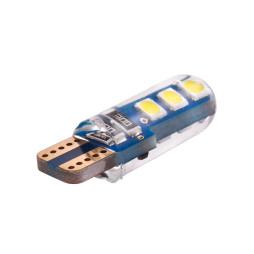 LED car lamp T10-3030-6smd silicone 1.5W white 12V LEDUA