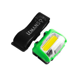Flashlight COB on the head green LMF46 plastic Lemanso