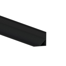 Aluminum profile for LED strip AL-53 2 meters black angular LEDUA