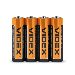 Saline battery AA/R6P SHIRNK (pack of 4pcs) Videx