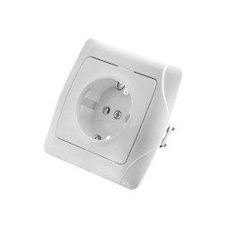 Grounded socket white Viko 1008 Carmen