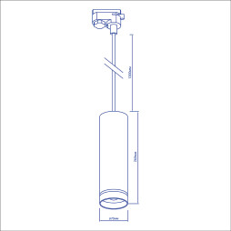 Track light Feron ML328-TR for pendant lamp white