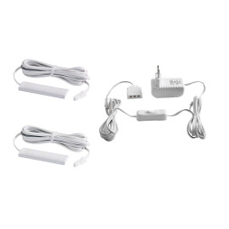 Set of LED lamps with manual switch for lighting furniture shelves 2pcs 220V blue light white wire LEDUA