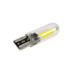LED car bulb T10-2COB 12-24V glass white LEDUA