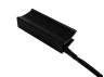 Black LED aluminum clip for lighting glass shelves 12V 0.24w neutral white light, black wire LEDUA