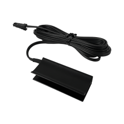 Black LED aluminum clip for glass shelf lights 12V 0.24w yellow light, black wire LEDUA