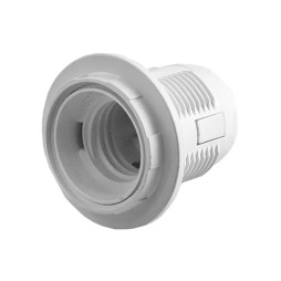 E27 plastic lampholder /thread-ring/ white / LM2512
