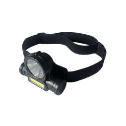 Headlamp with USB charging LED+COB (plastic)