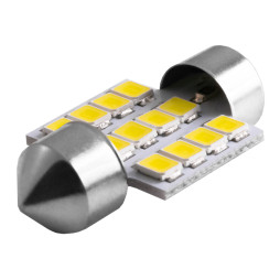 LED car lamp S85-31mm-12smd 3528 white 12V LEDUA