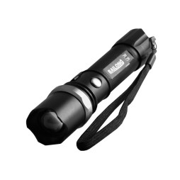 Lamp 8626C-XPE+COB, 1x18650, microUSB battery, zoom, Box Police