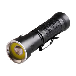 Lamp 1822-T6+COB(White+Red), 1x18650/3xAAA, 220V/12V battery, 90° rotation, BOX Police