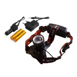 Headlamp 2189-T6,2x18650,220V/12V battery,zoom,Box Police