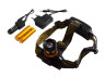 Headlamp 6813A-2XPE(white+blue),2x18650,220V/12V battery,zoom,Box Police