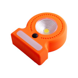 Camping flashlight 037-A-COB+8SMD(white)+5SMD(red),magnet,hanging hook,siren,3xAA