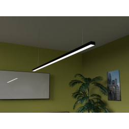 LED pendant linear lamp "N23-500" 220V IP65 4500k black LEDUA