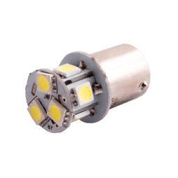 LED car lamp T25-5050-8SMD 1156 white 12V LEDUA