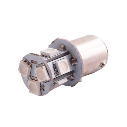 LED car lamp T25-5050-8SMD 1157 red 12V LEDUA