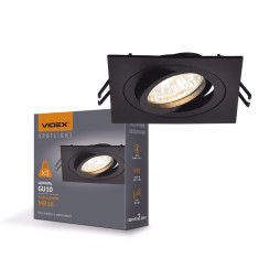 VIDEX lamp for lamp GU10 recessed Square Black VL-SPF08S-B