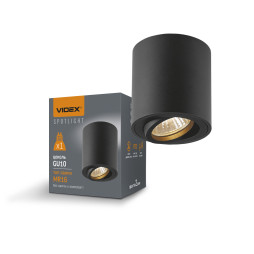 VIDEX GU10 surface-mounted lamp lamp Black VL-SPF12A-B