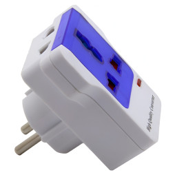 Lemanso adapter with indicator white + black/ LMA7301