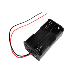 Housing for four AA batteries, 20x20x51mm, with wire 15cm (1-0970)