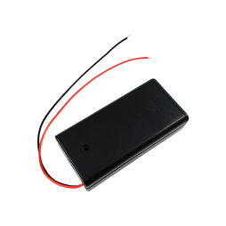Battery case x2 "AA" with cover and ON-OFF switch, 68x33x18mm, wire (1-0975)