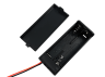 Battery case x2 "AAA" with cover and ON-OFF switch, 62x25x16mm, wire (1-0980)