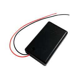 Battery case x3 "AAA" with cover and ON-OFF switch, 62x36x16mm, wire (1-0981)