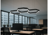LED pendant lamp "Soty 3-23" 220V 170W 40000lm 6500k black, driver from outside LEDUA