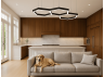 LED pendant lamp "Soty 3-23" 220V 170W 40000lm 6500k black, driver from outside LEDUA