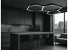 LED pendant lamp "Soty 3-23" 220V 170W 40000lm 6500k black, driver from outside LEDUA