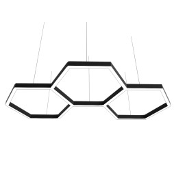 LED pendant lamp "Soty 3-23" 220V 170W 40000lm 6500k black, driver from outside LEDUA