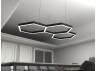 LED pendant lamp "Soty 3-23" 220V 170W 40000lm 6500k black, driver from outside LEDUA