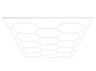 LED lamp Hexagonal 14hexs 2430x4840mm, 220-250V 615W 100-120Lm/W 6500K (LH-PL20-14h6000k) 2 years warranty LEDUA