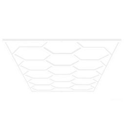 LED lamp Hexagonal 15hexs 2430x4840mm, 220-250V 636W 100-120Lm/W 6500K (LH-PL20-15h6000k) 2 years warranty LEDUA