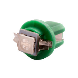 LED car lamp T5-B8.5-1smd-5050 LED green 12V LEDUA