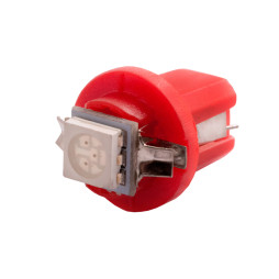 LED car lamp T5-B8.5-1smd-5050 LED red 12V LEDUA