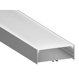 Aluminum profile for LED strip AL-24 2 meters anodized surface hanging LEDUA