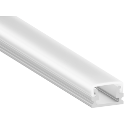 Aluminum profile for LED strip AL-02-1 2 meters anodized surface mounted LEDUA