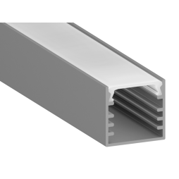 Aluminum profile for LED strip AL-04-1 2 meters anodized surface mounted LEDUA
